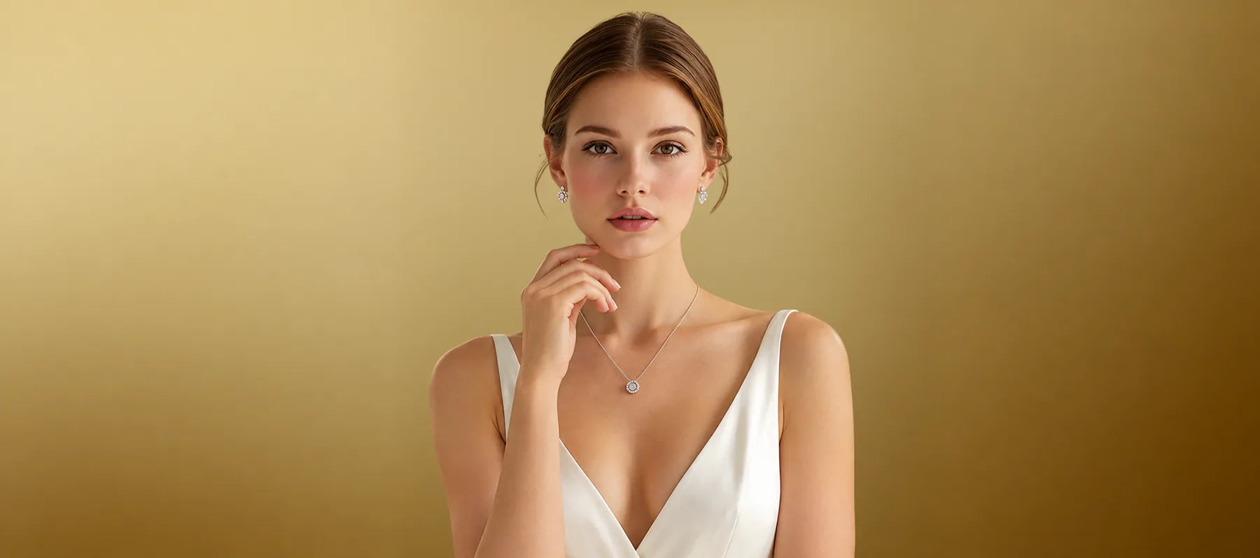 Everyday jewelry styled in warm golden light